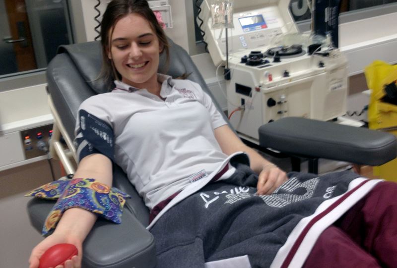 Year 12 students give blood