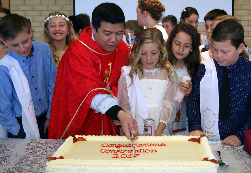 Year 6 students celebrate their Confirmation