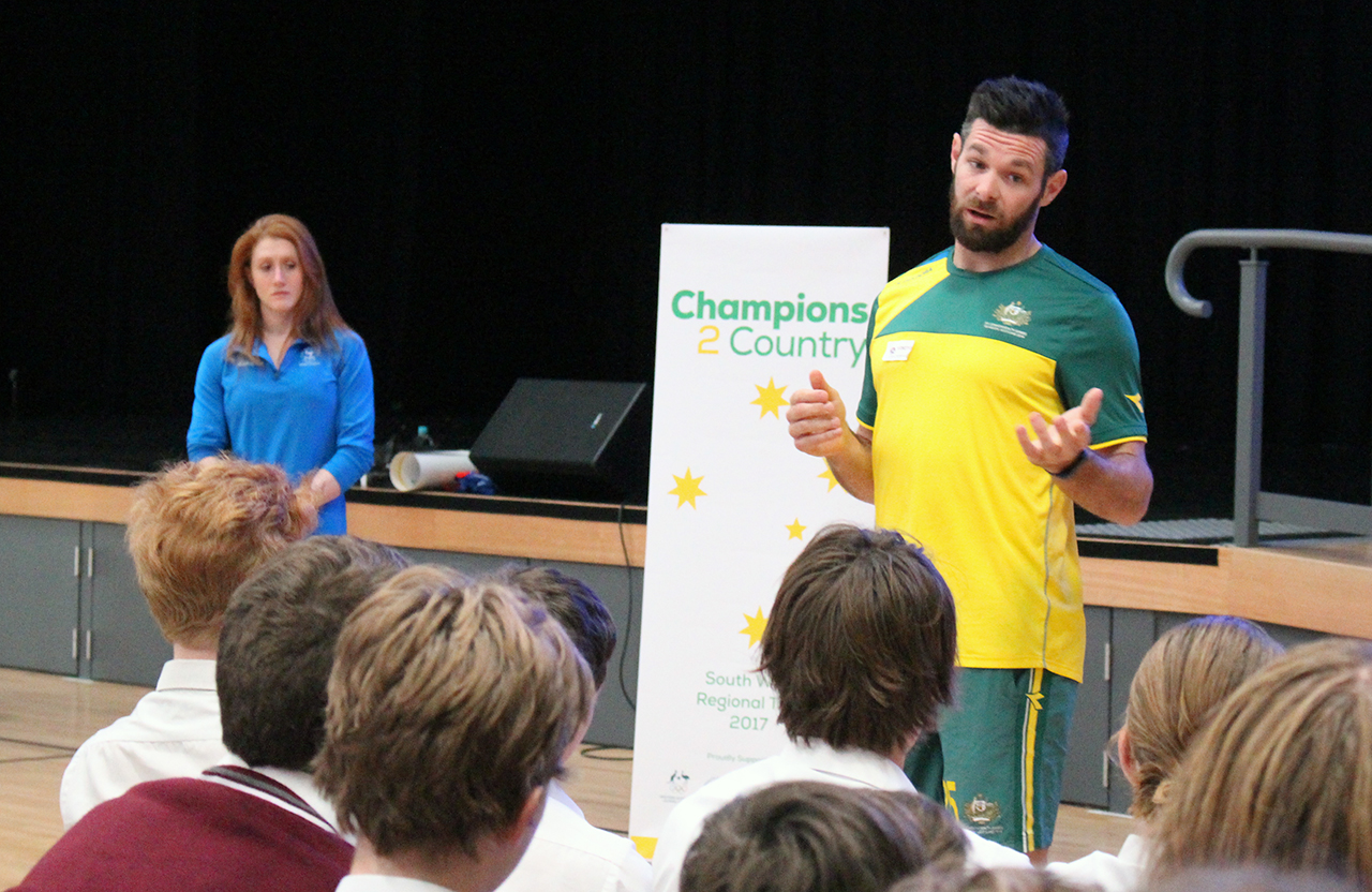Olympians visit for Champions 2 Country 2