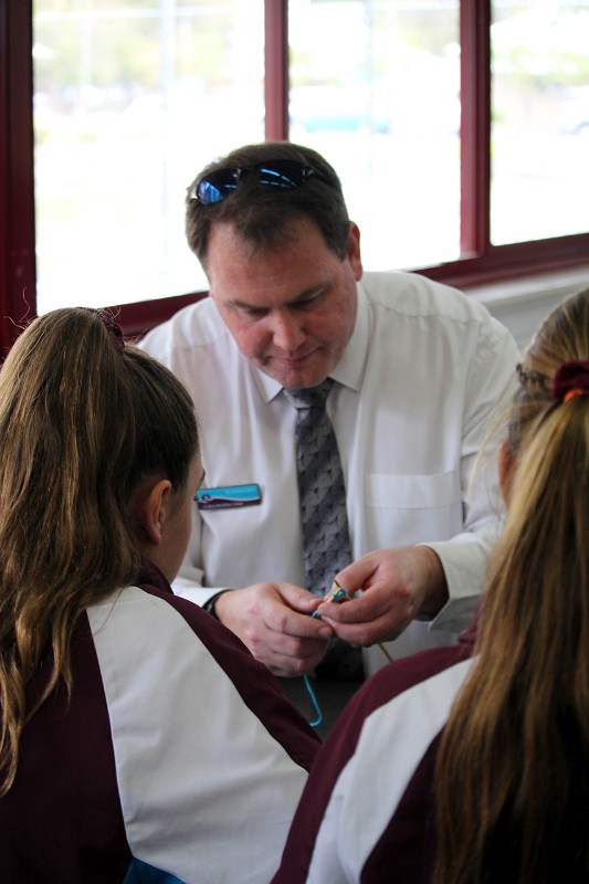 Crafty Year 7s knit squares for service (2)